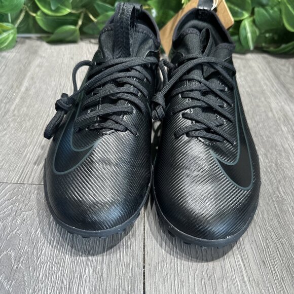 Kids Jr Zoom Vapor 16 Academy TF Soccer Turf Cleats Size 5Y / W 6.5 BLACK/JUNGLE - Picture 3 of 7